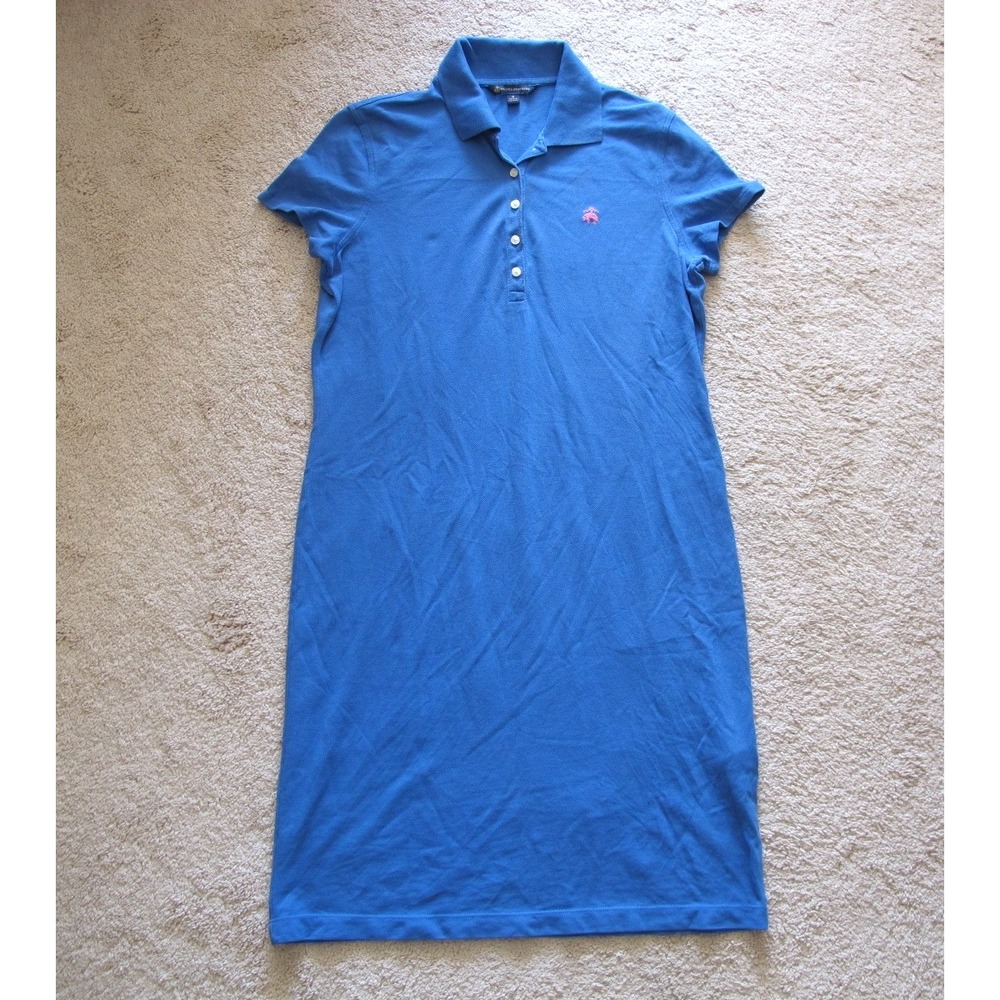 Brooks Brothers Blue Short Sleeve Cotton‎ Polo Shirt Dress Women's Medium